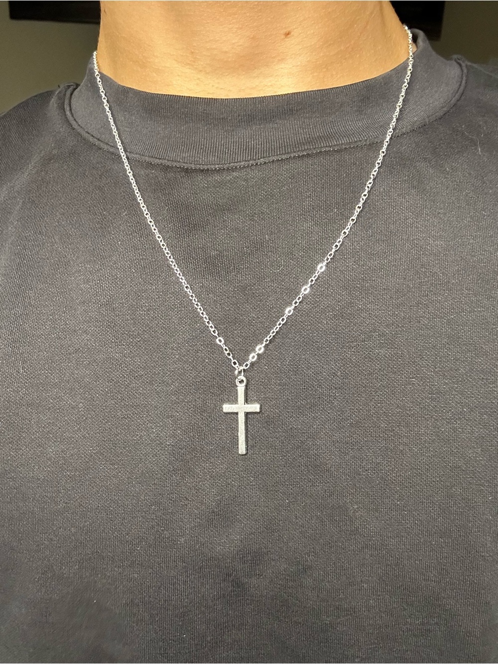 Sterling Silver Cross Pendant Necklace - Classic Women's Jewelry, Silver
